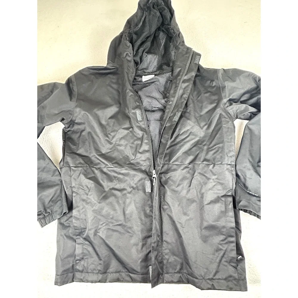 Columbia Rain Jacket Kids XL Black Gorpcore